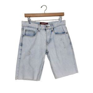 Arizona Jeans Light Blue Distressed Denim Jean Shorts - 29